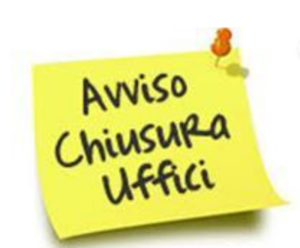 CHIUSURA SEGRETERIA 2 MAGGIO 2025
